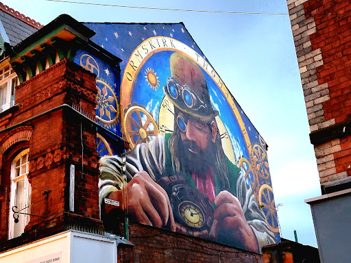 The Clockmaker Mural by Paul Curtis