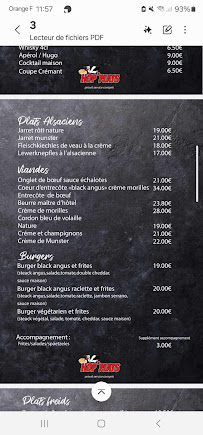 Menu Restaurant Hop'Plats Page 1