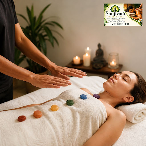 Experience deep relaxation and inner harmony with our chakra balancing massage at Sanjivani massa…