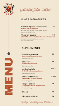 Menu Coeur braise Page 1