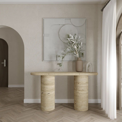 ✨ Premium Travertine Stone Console Table – Now Available! ✨ post image