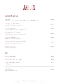 Menu Restaurant Jardin Silhouette Page 1