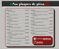 Menu Pizzeria de la gare Page 1