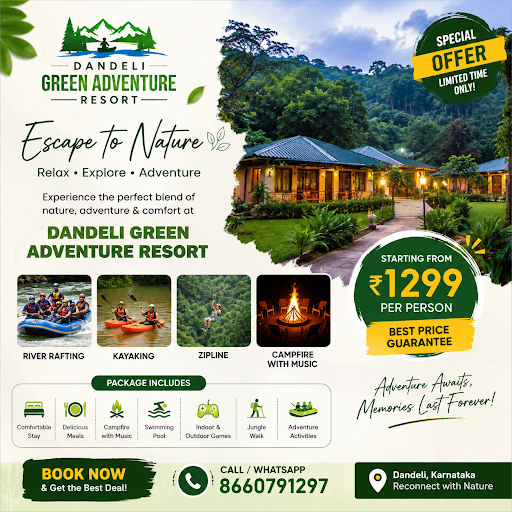 Dandeli Green Adventure Resort, Dandeli resort, Dandeli resorts, Dandeli adventure resort, Dandel… post image
