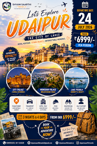 Book the Udaipur Tour Package with Shyam Saarthi Travels and discover the beauty of the City of L… post image
