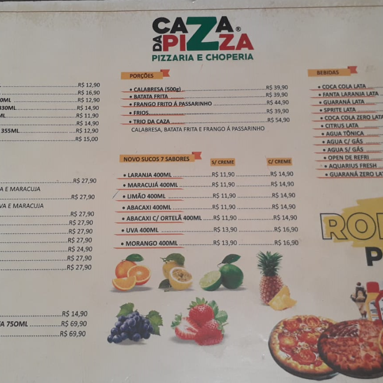 Super Pizza em Cuiabá Cardápio