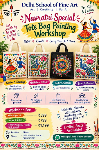 ✨ *Navratri Special Tote Bag Painting Workshop* ✨ post image