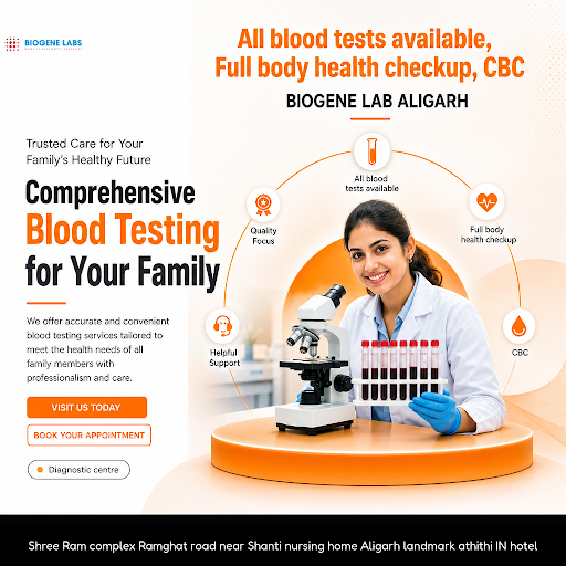 Biogene Lab Aligarh is your trusted aligarh diagnostic centre offering comprehensive full body he… post image