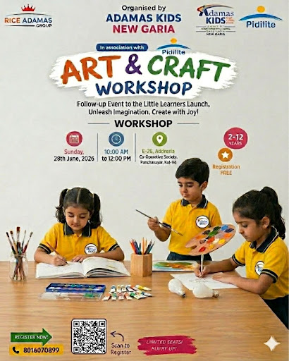 🎨✨ Free Art & Craft Workshop for Kids (2–12 Years) ✨🎨 post image