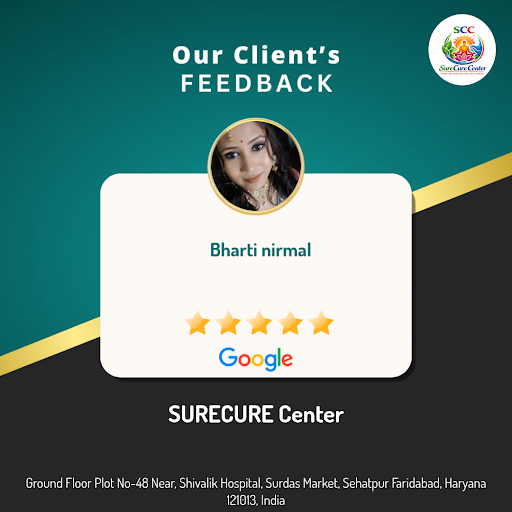 Bharti Nirmal, a satisfied customer from Faridabad, shares her exceptional experience at SURECURE…