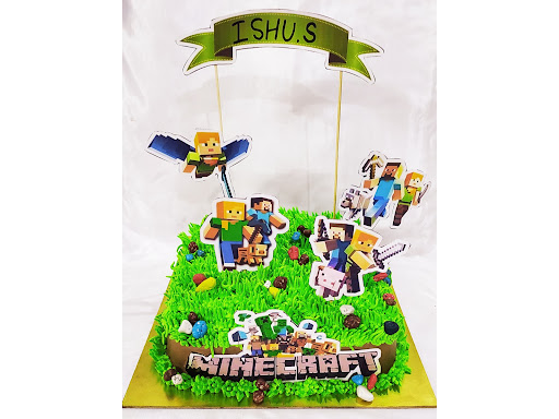 Minecraft theme cake post image