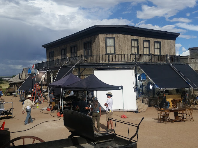 The Arrest of Mal scene filming at J.W. Eaves Movie Ranch