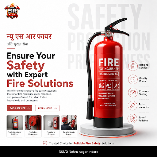 न्यू एस आर फायर provides reliable अग्नि सुरक्षा सेवाएं, including small fire extinguisher, fire a… post image