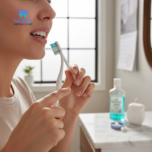 Bleeding or swollen gums are often the first warning signs of gum disease. At Noble Dental Clinic… post image