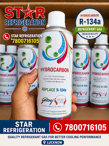Hydrocarbon R-134a Refrigerant Gas available at Star Refrigeration, Lucknow. We provide refrigera… post image