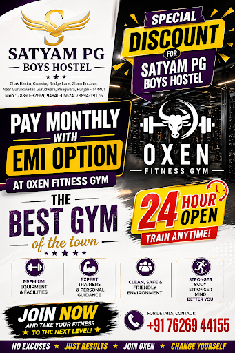 Satyam PG Boys Hostel Collaborations with OXEN FITNESS💪 post image