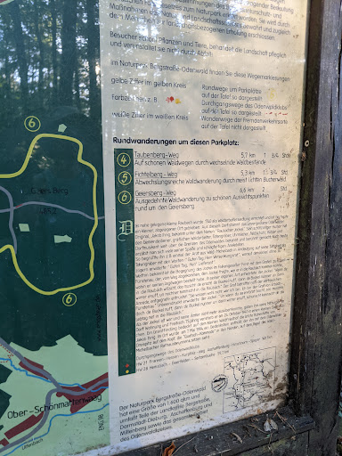Wanderparkplatz "Falters Ruh" über Oberzent-Raubach mit Wegetafel - Thumbnail