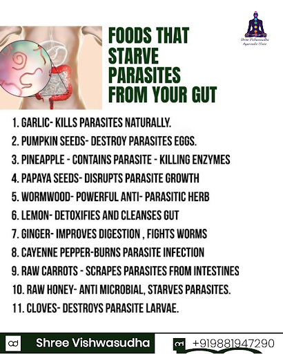 Foods that starve parasites? 🌿 कुछ खाद्य पदार्थ परजीवियों को मारने में मदद करते हैं. post image