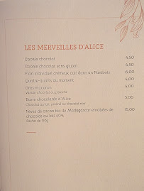 Menu La table d'Alice Page 4