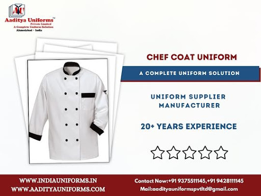 chef coat uniform Available At Aaditya Uniforms