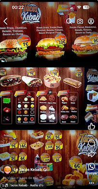 Menu Le Tacos Kebab Page 1