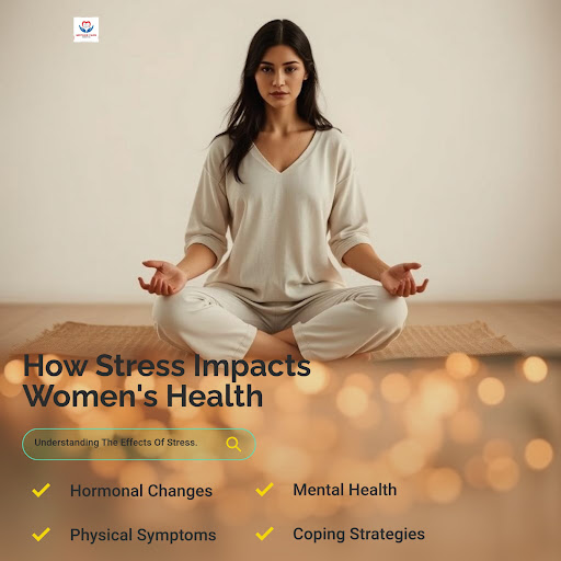 Stress can lead to hormonal imbalances, impacting women's physical and mental health. 🧠💔   post image