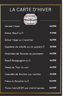 Menu Le Bistrot de l'aviation Page 1