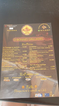 Menu Pizzeria ô bonnes grillades Page 1