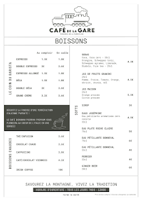 Menu Café de la Gare Page 5