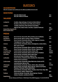 Menu Burton's Page 1