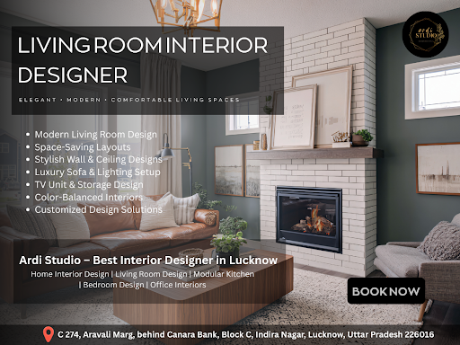 🛋️ Living Room Interior Designer in Lucknow | Ardi Studio