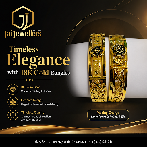 Discover elegant 18K Gold Bangles at Jai Jewellers, crafted with precision and excellence. Explor… post image