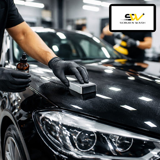 Give your car long-lasting shine and protection with premium ceramic coating at Scrub N Wash in B…