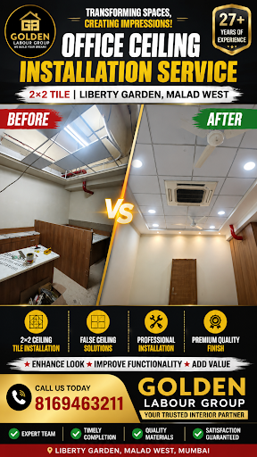 Office 2×2 Ceiling Tile Installation Completed | Liberty Garden, Malad West post image