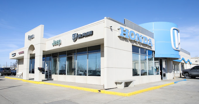Exterior of the Ryan Chrysler Dodge Jeep RAM dealership in Williston, ND