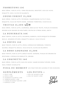 Menu Chez Bubu Page 1