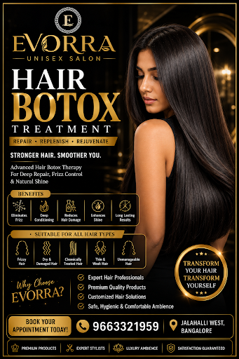 Kera-Smooth Hair Treatment at EVORRA Unisex Salon, Jalahalli West, Bangalore ✨ post image
