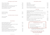 Menu Le Bistrot du Peintre Page 1