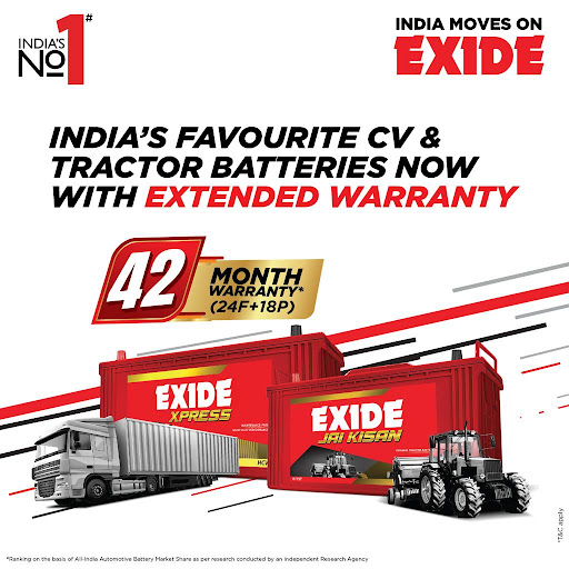 Extended warranty on all commercial vehicle batteries. Exide is always getting better to meet you… post image