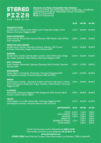 Menu Stéréo Pizza Page 1