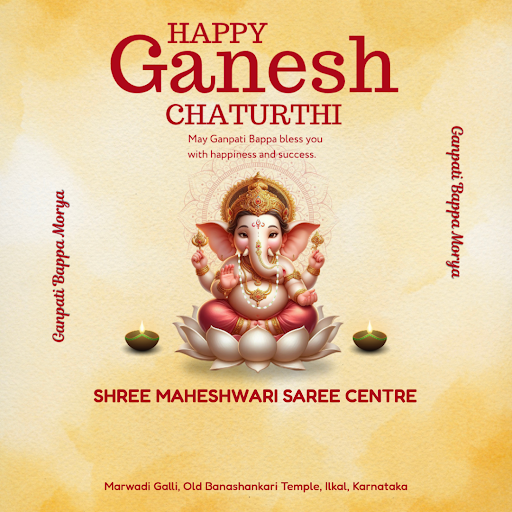 As the festive spirit of Ganesh Chaturthi envelops Ilkal, Shree Maheshwari Saree Centre celebrate… post image