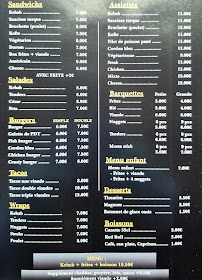 Menu DINO'S KEBAB Page 1