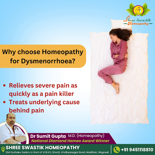 Why choose homeopathy for dysmenorrhea.  Homeopathic remedies provide relief from severe period p… post image