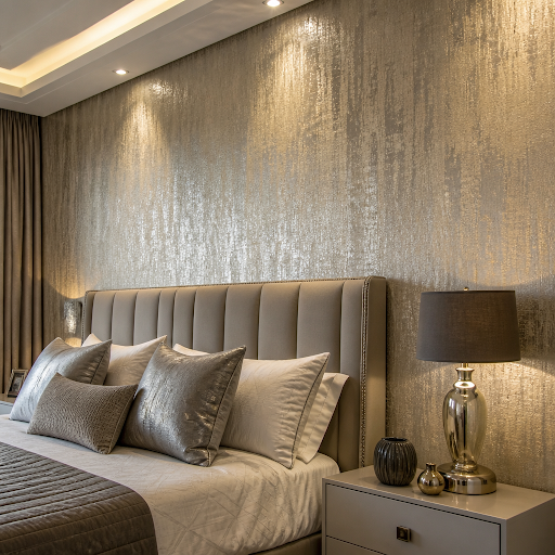 Give your home or office a rich, designer look with premium metallic finish wallpapers from Spot…