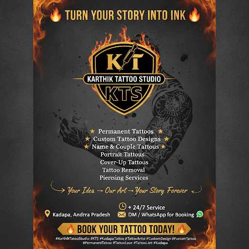 Transform your story into a permanent work of art with Karthik Tattoo Studio in Kadapa, Andhra Pr… post image