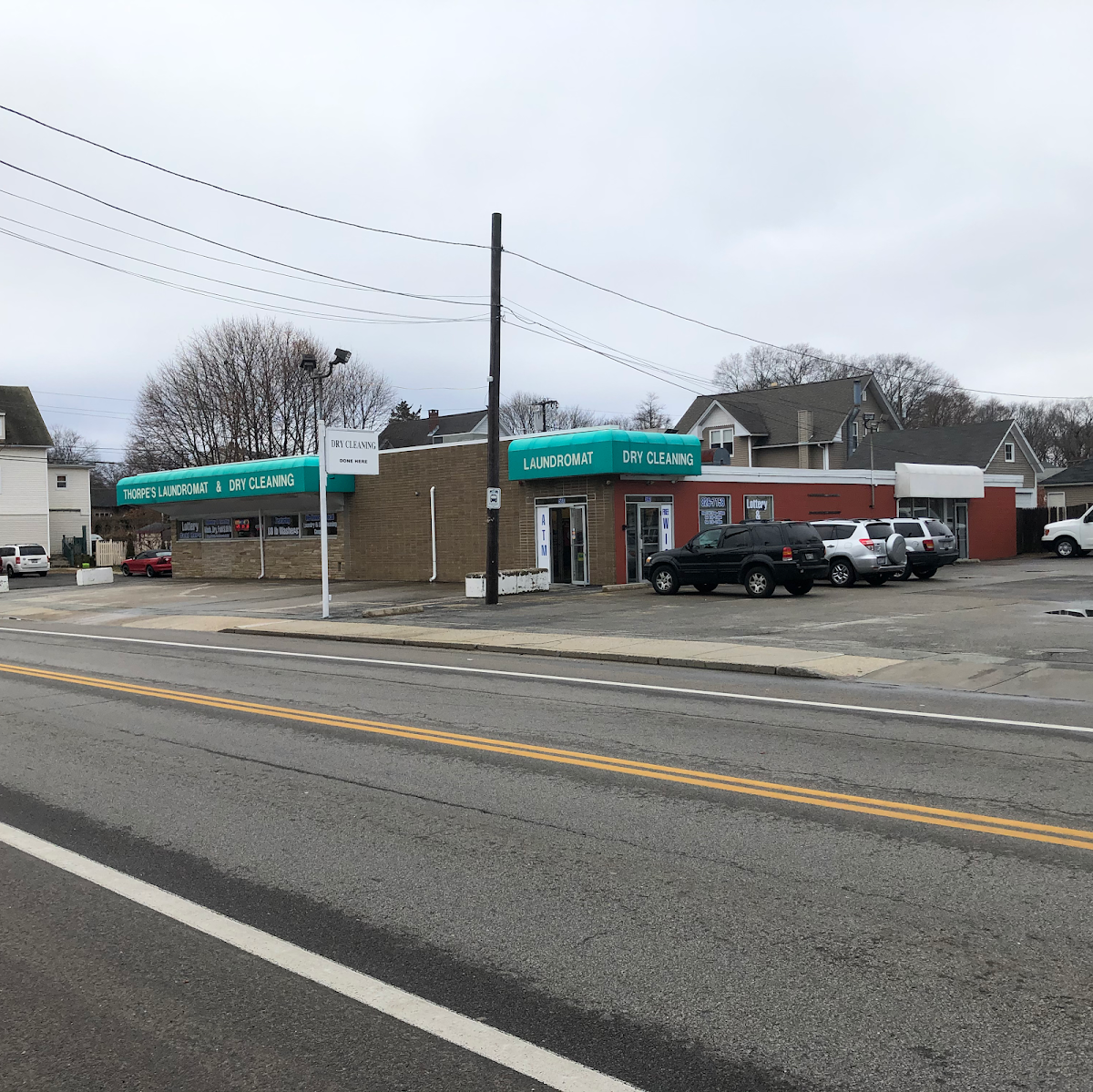 Self-service laundry at Thorpe's Laundromat & Dry Cleaning, Warwick, RI