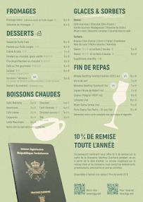 Menu Brasserie Geoffroy Guichard Page 1