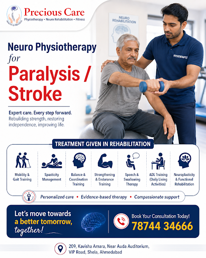 At Precious Care Physiotherapy, we provide  Neuro Rehabilitation and Stroke Physiotherapy in Shel… post image