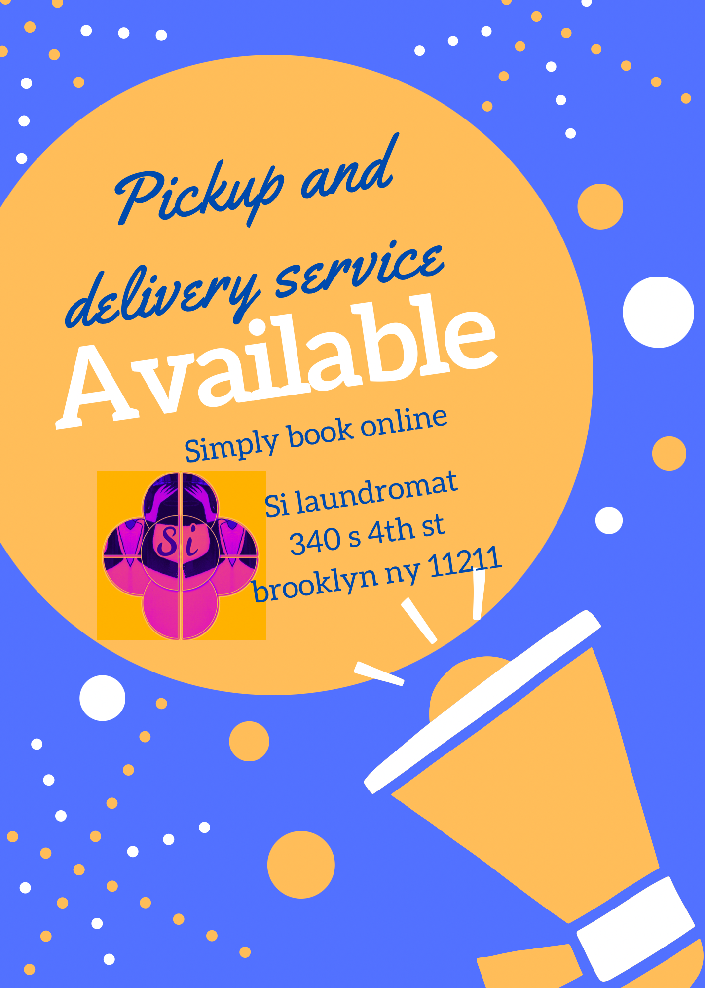 Self-service laundry at Si Laundromat, Brooklyn, NY