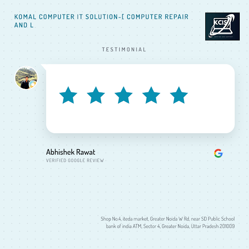 Abhishek Rawat raves about his experience with Komal Computer It Solution in Greater Noida! He lo… post image